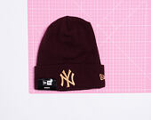 Dámský Kulich New Era Essential Cuff Knit New York Yankees Maroon/Gold