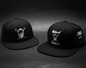 Kšiltovka New Era Silver and Black Attack Oakland Raiders 59FIFTY Black Fitted Cap
