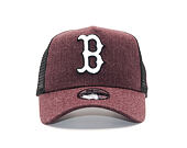 Dětská Kšiltovka New Era Seas Heather Aframe Trucker Boston Red Sox 9FORTY Youth Heather Maroon/Whit