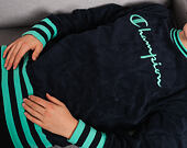Mikina Champion Crewneck Sweatshirt Classic Logo Navy/Green