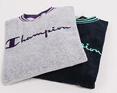 Mikina Champion Crewneck Sweatshirt Classic Logo Grey/Purple