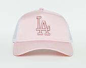 Dámská Kšiltovka New Era Trucker Satin Los Angeles Dodgers 9FORTY Pink Snapback