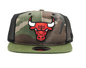 Kšiltovka New Era Trucker Washed Camo Chicago Bulls 9FIFTY Woodland Camo Snapback