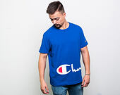 Triko Champion Crewneck T-Shirt Big Logo Royal Blue