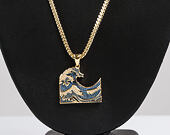 Pozlacený Řetízek King Ice The Great Wave Necklace