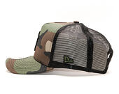 Kšiltovka New Era - MLB Clean 9FORTY Trucker - NY Yankees - Woodland Camo / Black