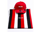 Triko New Era Contemporary Stripe Black/White/Scarlet