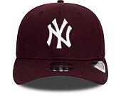 Kšiltovka New Era 9FIFTY New York Yankees Stretch Snap Tonal Maroon/White