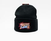 Kulich Mitchell & Ness Philadelphia 76ers Team Logo Cuff Knit Black