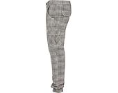 Kalhoty Urban Classic TB3138 AOP Glencheck Cargo Jog Pants White/Black