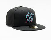 Kšiltovka New Era 59FIFTY MLB Authentic Performance Miami Marlins Fitted Team Color