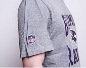 Triko New Era NFL Team Logo Tee Baltimore Ravens Light Grey Heather