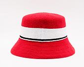 Klobouk Kangol Bermuda Stripe Bucket Scarlet