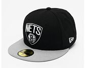 Kšiltovka New Era 59FIFTY NBA Basic Brooklyn Nets Black / Grey