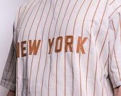 Triko New Era Oversized New York Pinstripe Tee Stone / Toffee