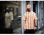 Triko New Era MLB Oversized Stripe New York Yankees Off White / Toffee