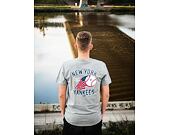 Triko New Era MLB Baseball Graphic Tee New York Yankees Light Grey Heather