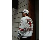 Mikina Mitchell & Ness All Over Print Fleece Crew Chicago Bulls Grey Heather