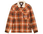 Košilobunda Karl Kani Chest Signature Flannel Shirt Jacket Dark Red