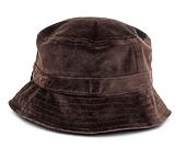 Klobouk Karl Kani Signature Velvet Bucket Hat KA213-011-1 Dark Brown