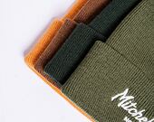 Kulich Mitchell & Ness Branded Pinscript Cuff Knit Olive
