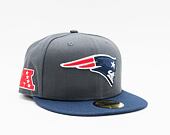 Kšiltovka New Era 59FIFTY NFL Official Team Colors New England Patriots Grey