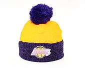 Kulich Mitchell & Ness Los Angeles Lakers Two Tone Pom Beanie HWC Yellow