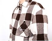 Košile Karl Kani 6023529 KK Chest Signature Flannel Shirt Cream/Brown KM214-053-1