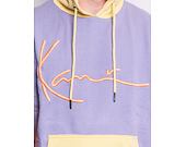 Mikina Karl Kani Signature Block Hoodie Lilac/Orange/Taupe