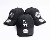 Kšiltovka New Era 9FORTY Black & White Los Angeles Dodgers Strapback Black