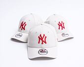 Kšiltovka New Era 9FORTY MLB League Essential New York Yankees - Stone / Red