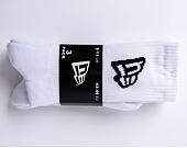 3 páry ponožek New Era Flag Crew 3Pack White