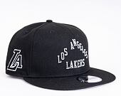 Kšiltovka New Era 9FIFTY NBA22 City Alternate Los Angeles Lakers Black & White Snapback