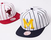 Kšiltovka Mitchell & Ness NCAA Retro Pinstripe Snapback University Of Michigan White