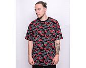 Triko New Era NBA Team All Over Print Oversized Tee Chicago Bulls Black / Red