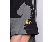 Triko New Era All Over Print Patch Oversized Tee Black / Grey
