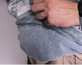 Mikina Rip & Dip X-Nerm Hoodie Charcoal Mineral Wash