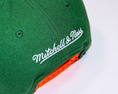 Kšiltovka Mitchell & Ness LOGO BILL SNAPBACK University Of Miami Green