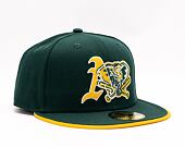 Kšiltovka New Era 59FIFTY MLB Team Color Split Oakland Athletics - Dark Green