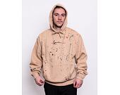 Mikina Karl Kani Small Signature OS Paintsplatter Hoodie sand