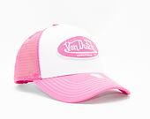 Kšiltovka Von Dutch Boston Trucker Cotton Twill White/Pink