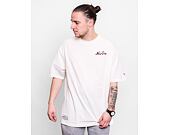 Triko New Era Oversized Back Print Graphic Tee Off White/Maroon