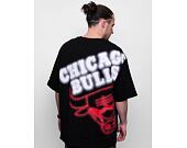 Triko New Era NBA Oversized Back Print Neon Tee Chicago Bulls Black/Red