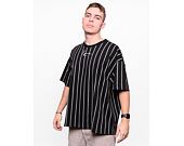 Triko Karl Kani Small Signature Heavy Jersey Pinstripe Tee black/white