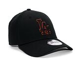 Kšiltovka New Era 9FORTY MLB Team Outline Los Angeles Dodgers Black / Brown
