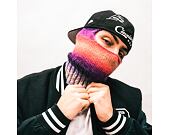 Custom made pletená Balaclava kukla - Funky Rainbow