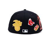 Kšiltovka New Era 59FIFTY MLB Script 5 Boston Red Sox Navy / Red