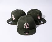 Kšiltovka New Era 9FIFTY MLB Side Patch New York Yankees New Olive / Dirty Rose