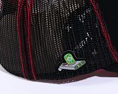 Kšiltovka Capslab Rick and Morty - Wizard Morty Trucker Black / Burgundy