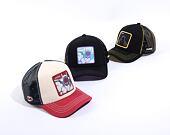 Kšiltovka Capslab Batman - Retro Batman Trucker Sand / Cardinal